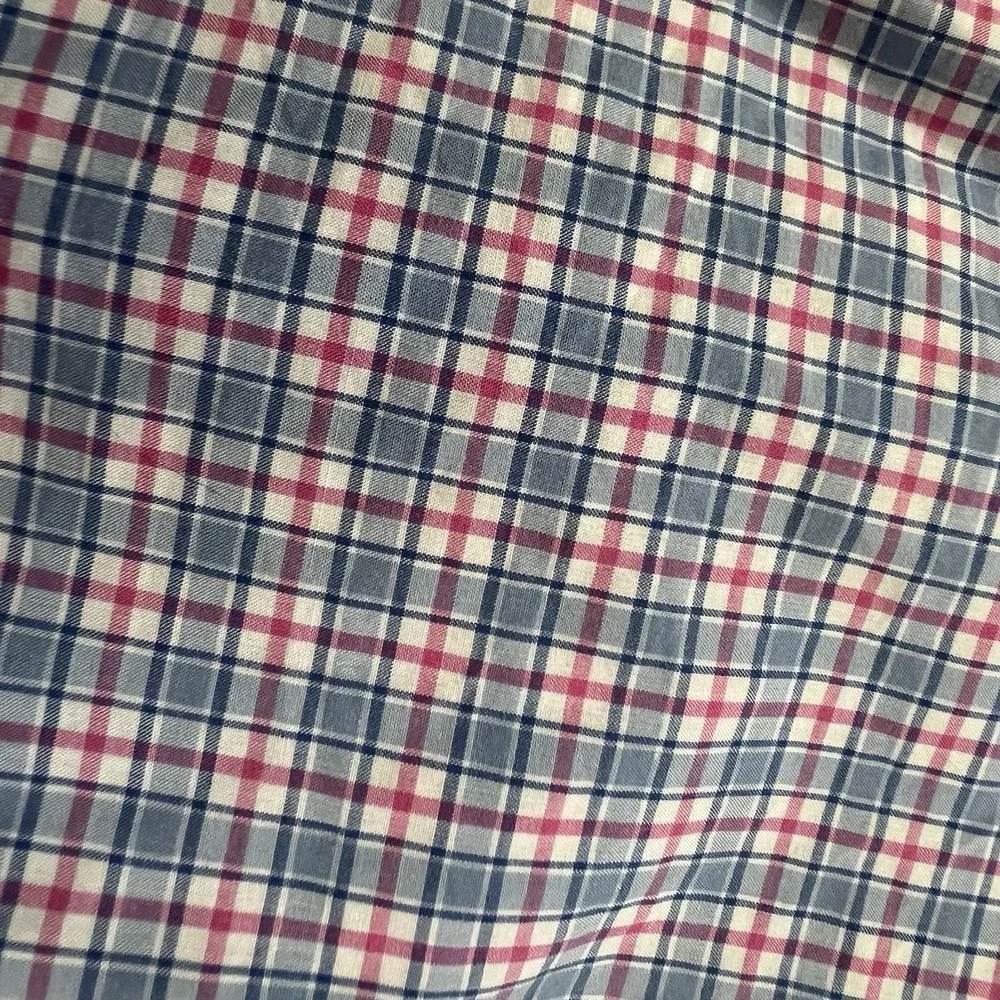 Vintage Polo Ralph Lauren Shirt Mens XL Plaid Check Blue Pink Custom Fit Y2K 90s